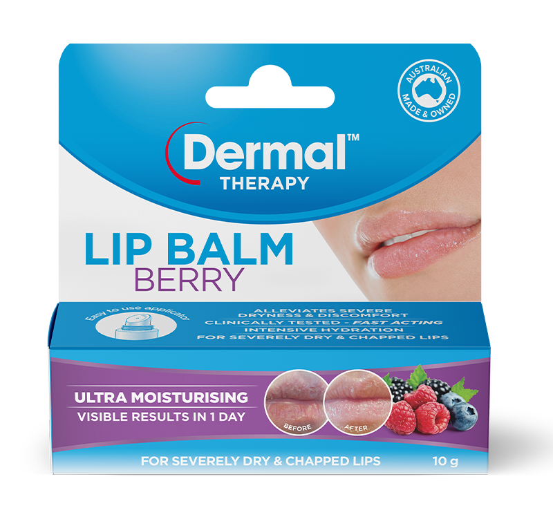 Berry lip balm,Dermal lip balm berry,Dermal Therapy lip balm berry